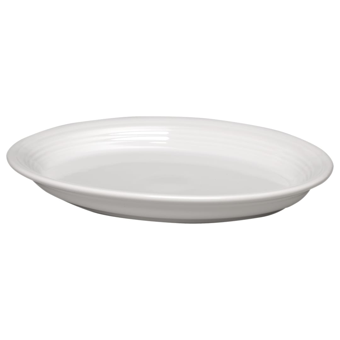 Homer Laughlin 457100 Fiesta White 11.58" Oval Platter - Dozen