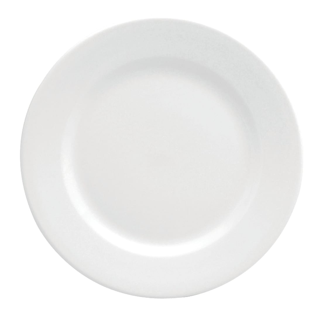 1880 Hospitality R4130000124 Rego Bright White RE 7-1/8" Plate - 36/CS
