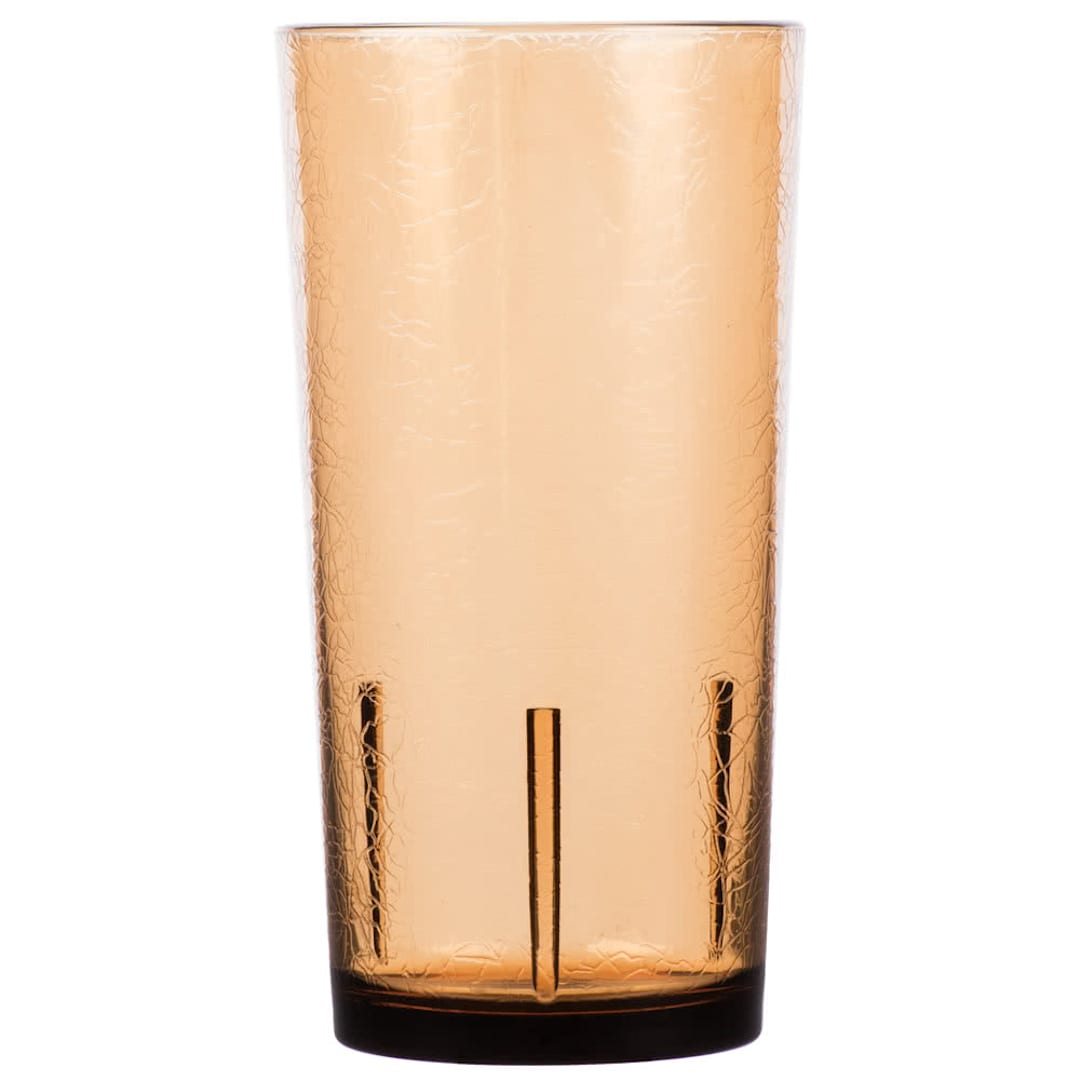 Cambro D24609 Del Mar Amber 24 Oz. Tumbler with Crackle Finish - Dozen