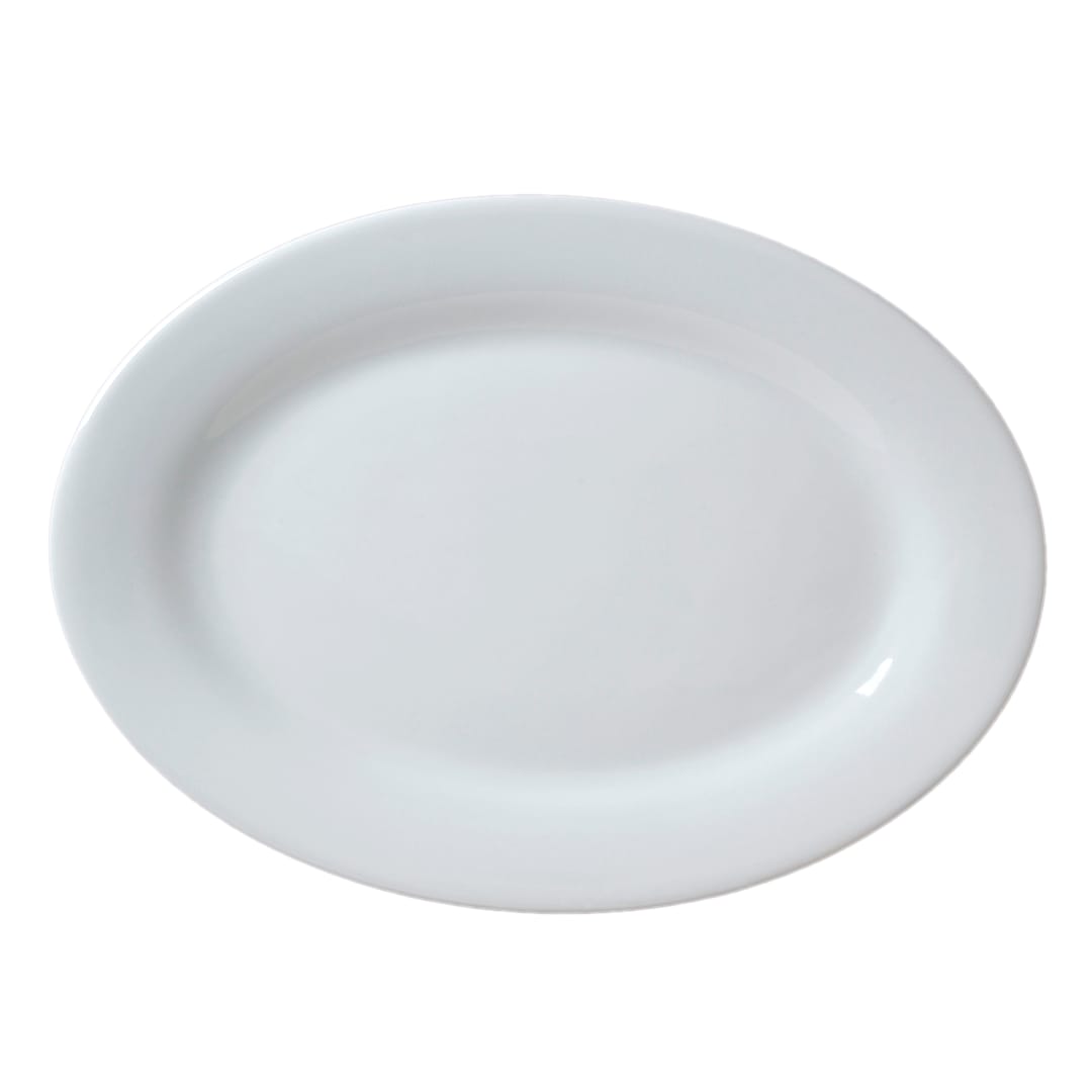 Vertex® ARG-28 Argyle 15.5" White Rolled Edge Platter