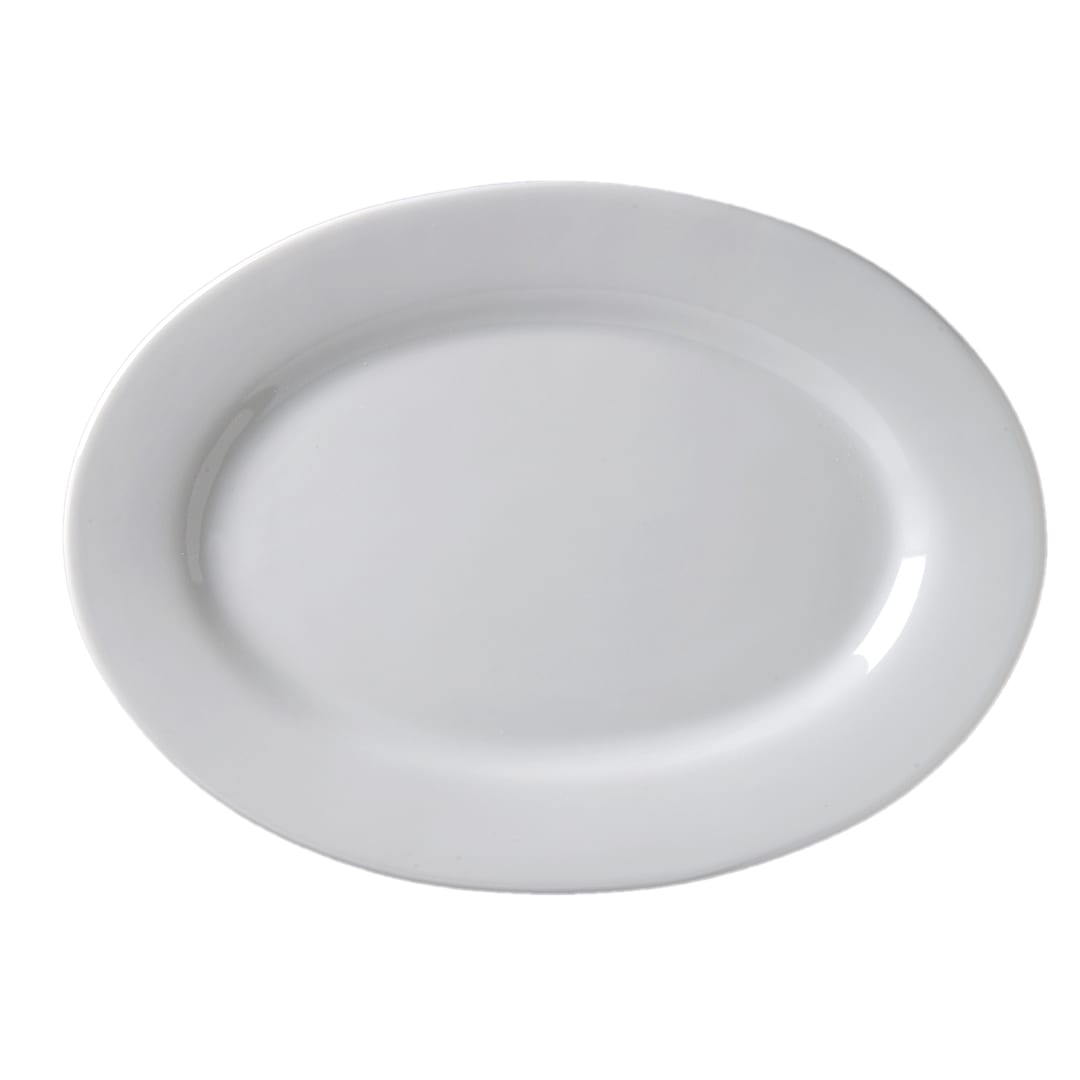 Vertex® ARG-29 Argyle 18" White Rolled Edge Platter