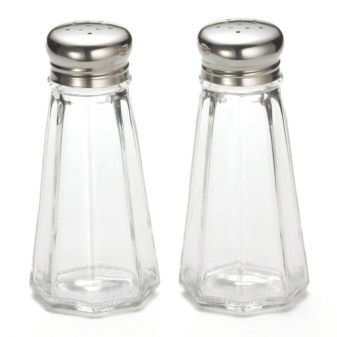 TableCraft 156S&P 3 Oz. Glass Salt & Pepper Shakers - Dozen
