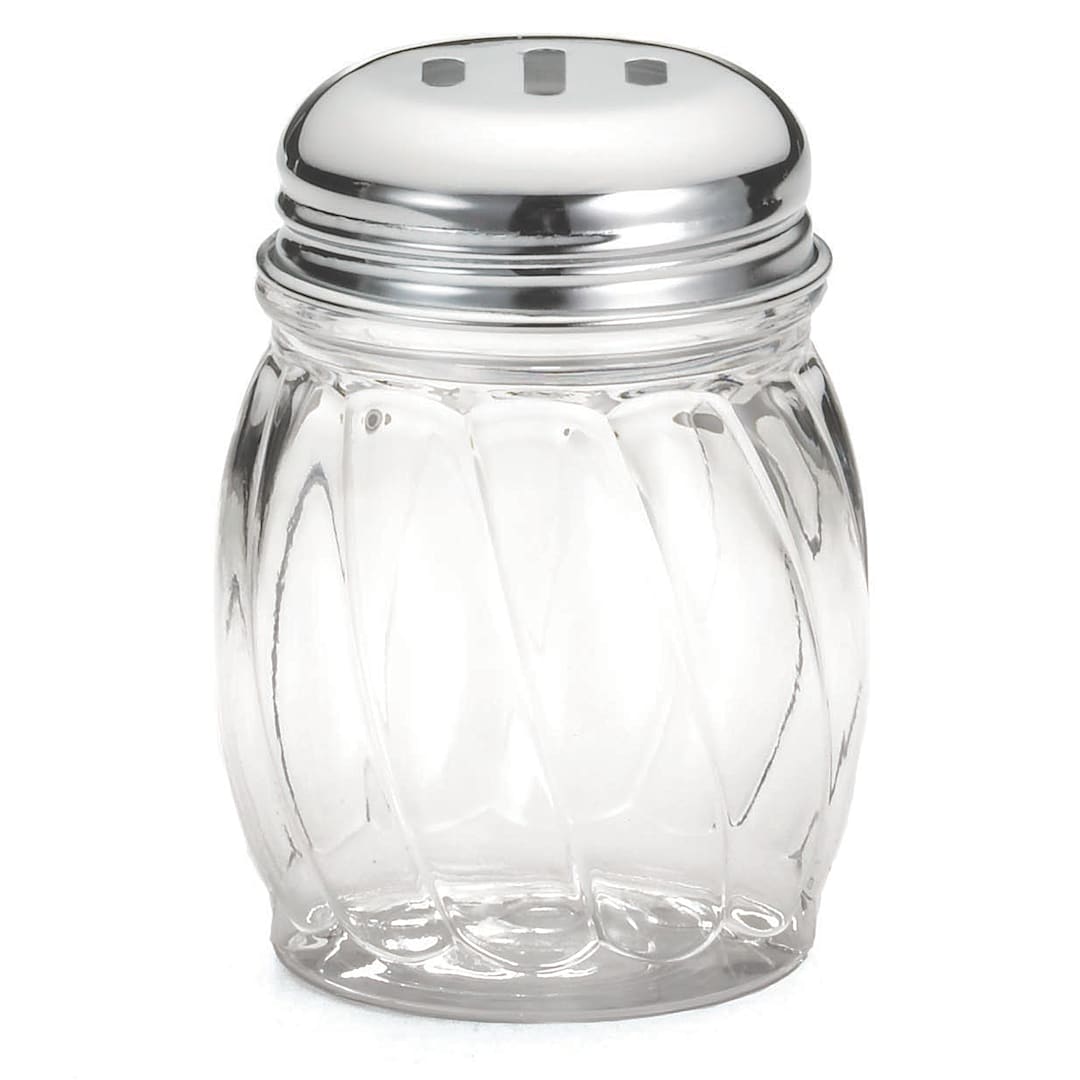 TableCraft P260SL 6 Oz. Swirl Shaker with Slotted Chrome Plated Top