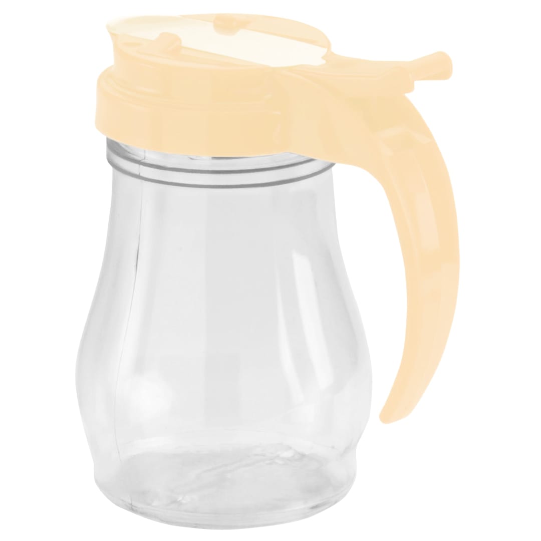 Traex 1606-18 Almond Top 7 Ounce Poly Jar Syrup Dispenser