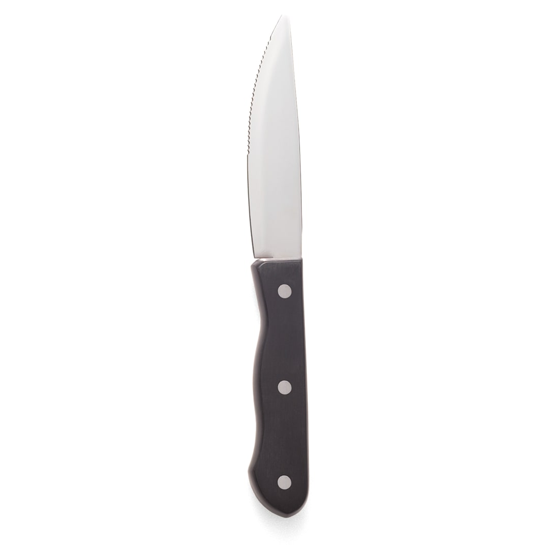 Walco 880528 HD Steak Knife with Black Delrin Handle - Dozen