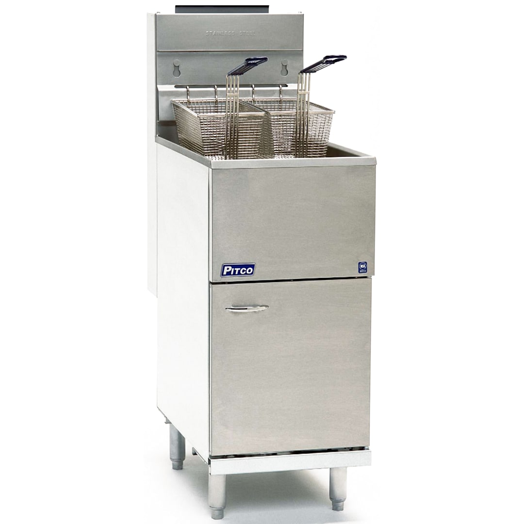 Pitco Frialator 45C+S-NAT Economy 50 Lb. Tube Fired Natural Gas Fryer