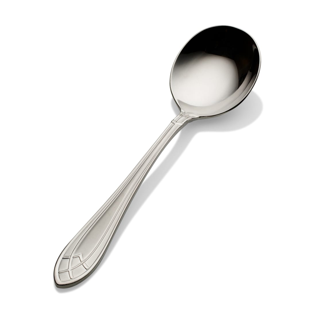 Bon Chef S1401 Viva 18/8 Stainless Steel Bouillon Spoon - Dozen