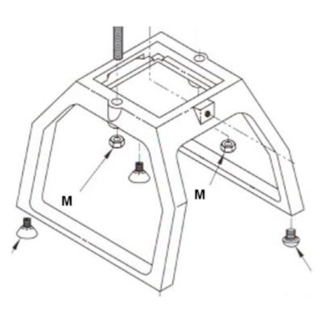 Vollrath 379001 Redco® Instacut™ Base with Guide Rods