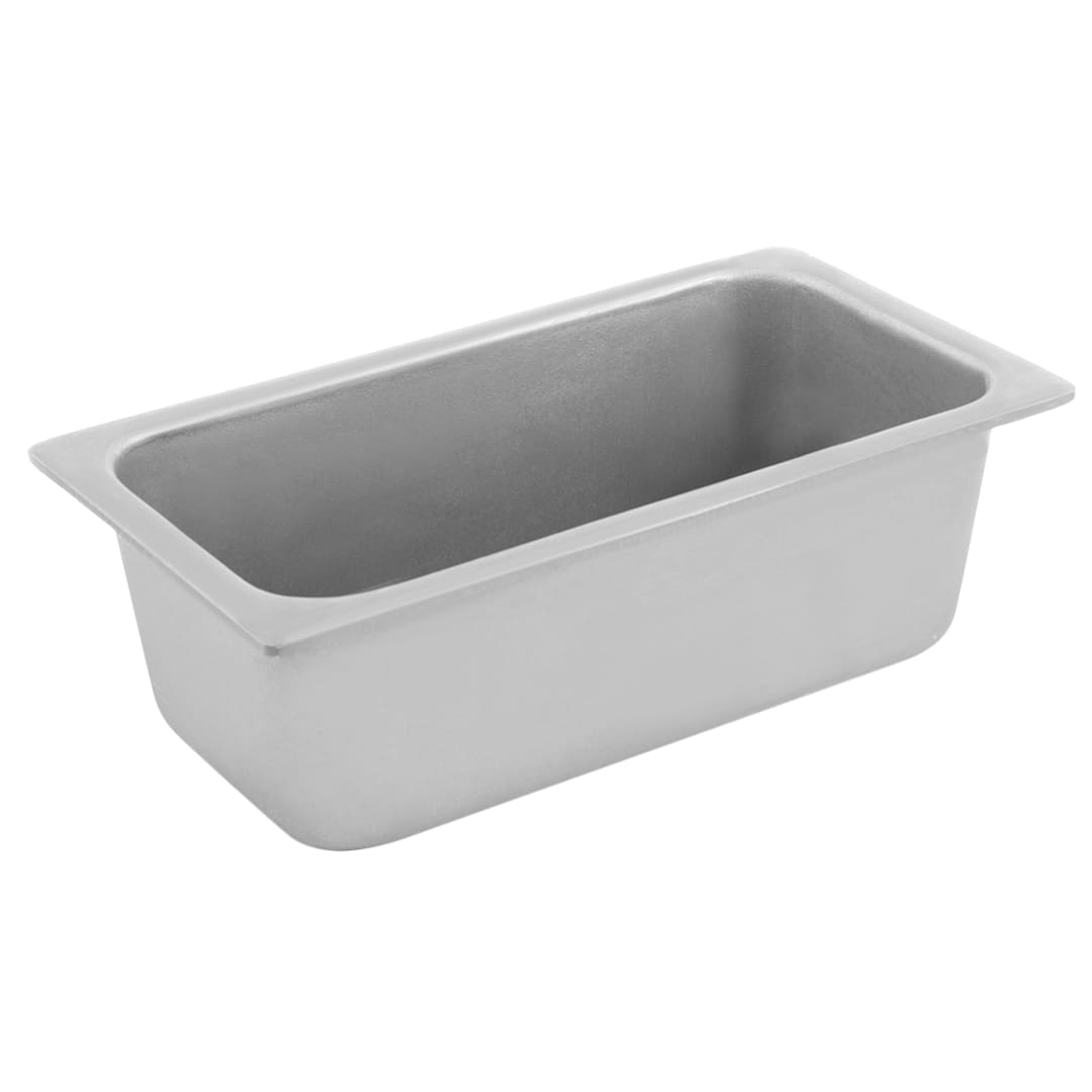 Bon Chef 5089 PEWTER Aluminum 3.5 Qt. 1/3 Size Food Pan, 4" H