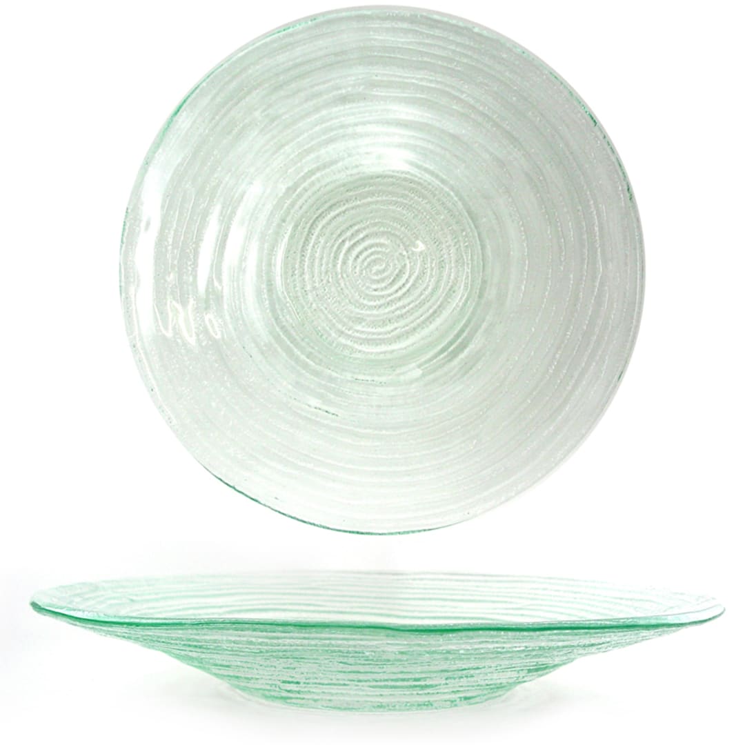Turgla 04-316-35CLR Clear 58 Oz. Bowl with Spiral Pattern