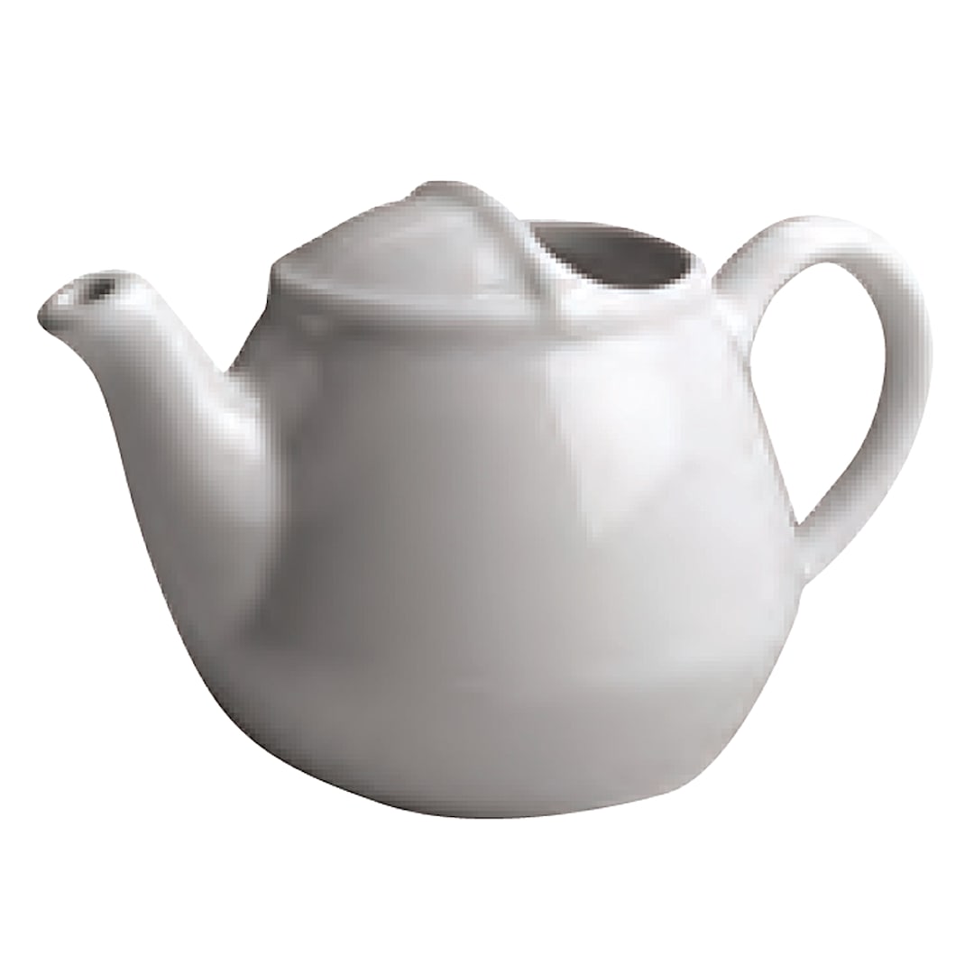Hall China 82-WH White 16 Oz. London Teapot with Knob Cover