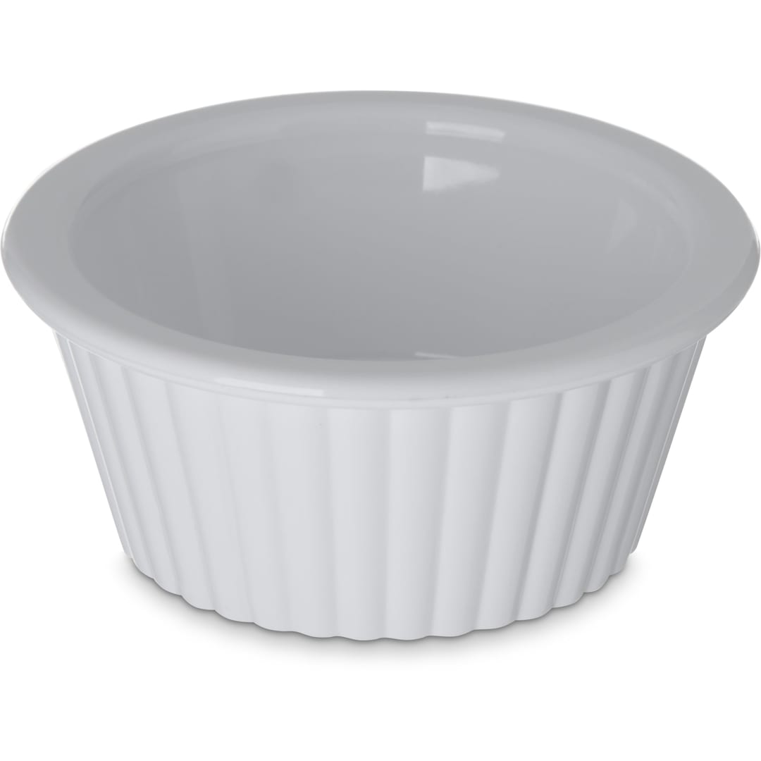 Carlisle 84302 1 Oz. White Fluted Ramekin - Dozen