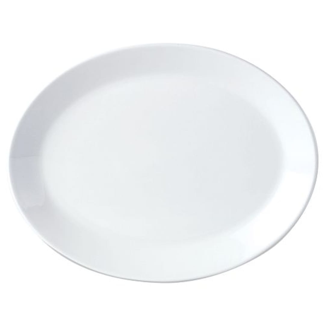 Steelite 11010142 Simplicity White 12" Oval Coupe Platter