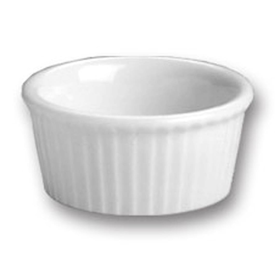 Hall® China 843-WH White 1 Oz. Fluted Ramekin