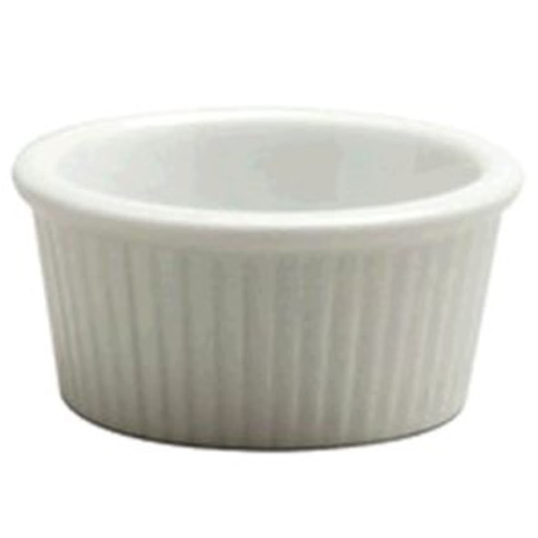 1880 Hospitality F8010000614 Bright White Ware 3 Oz. Fluted Ramekin - 36/CS