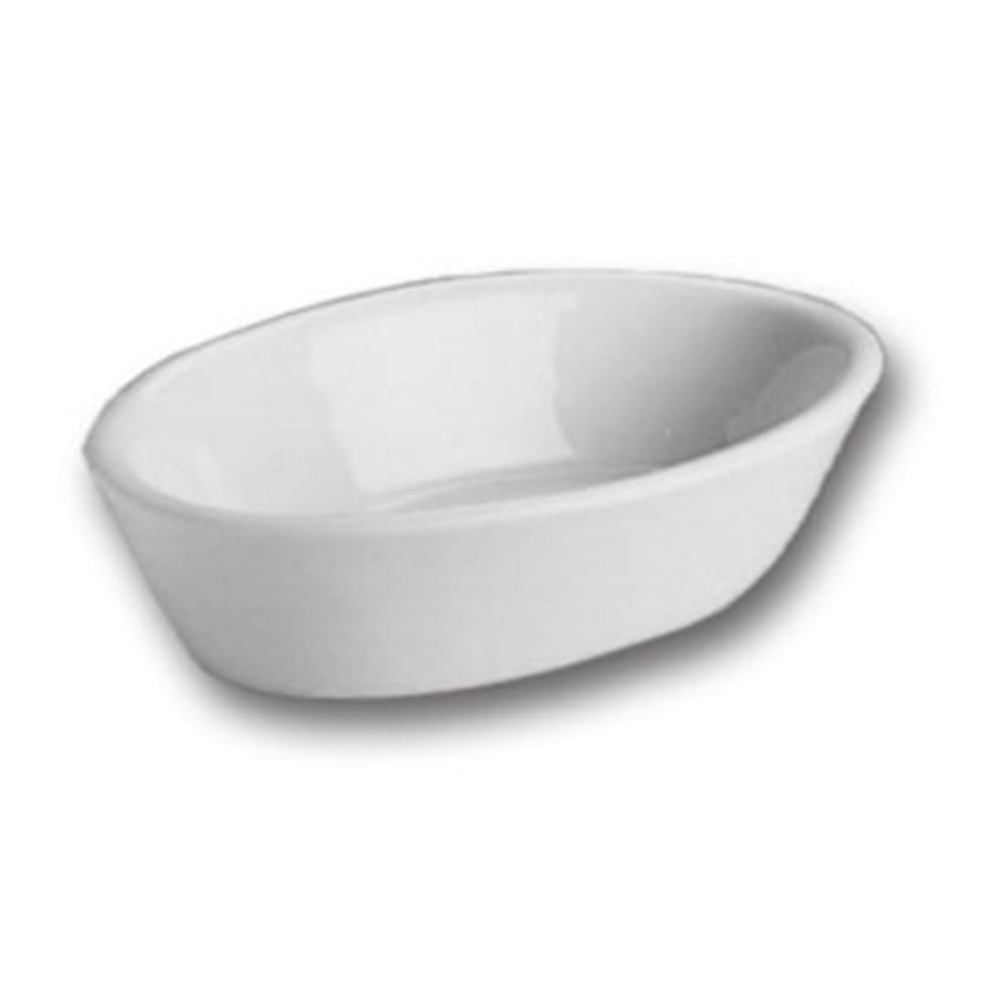 Hall® China 550-WH Oval White 9 Oz. Boston Baker