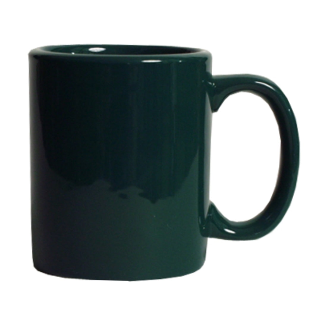 Tuxton BGM-1202 12 Oz. Hunter Green C-Handle Mug