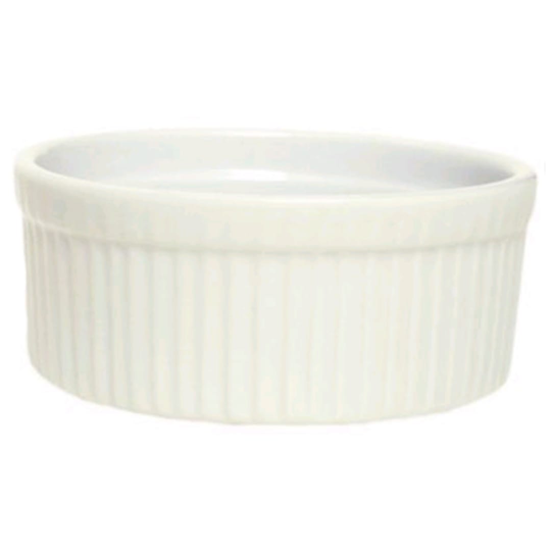 Tuxton BEX-0804 8 Oz. Eggshell Swirl Sides Souffle