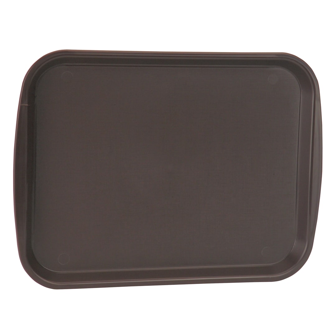 Traex 1014-01 Brown Plastic 10 x 14 Fast Food Tray - Dozen