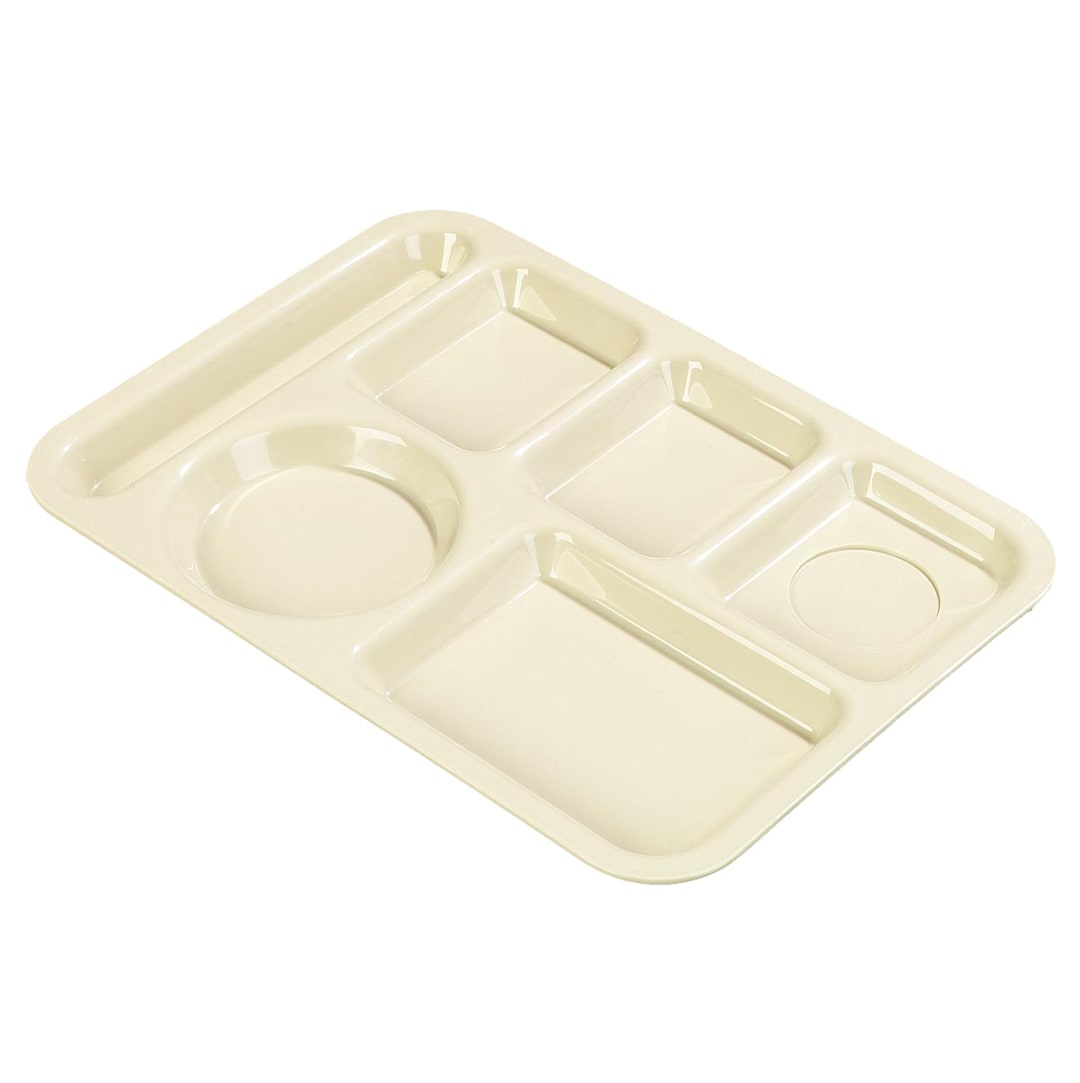 Carlisle P61425 Left-Handed 6-Compartment Tan Tray