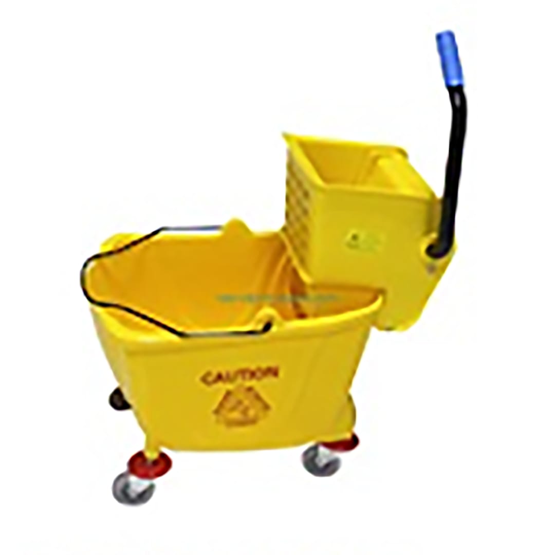 Darling Foodservice Yellow 36 Qt. Mop Bucket with Wringer
