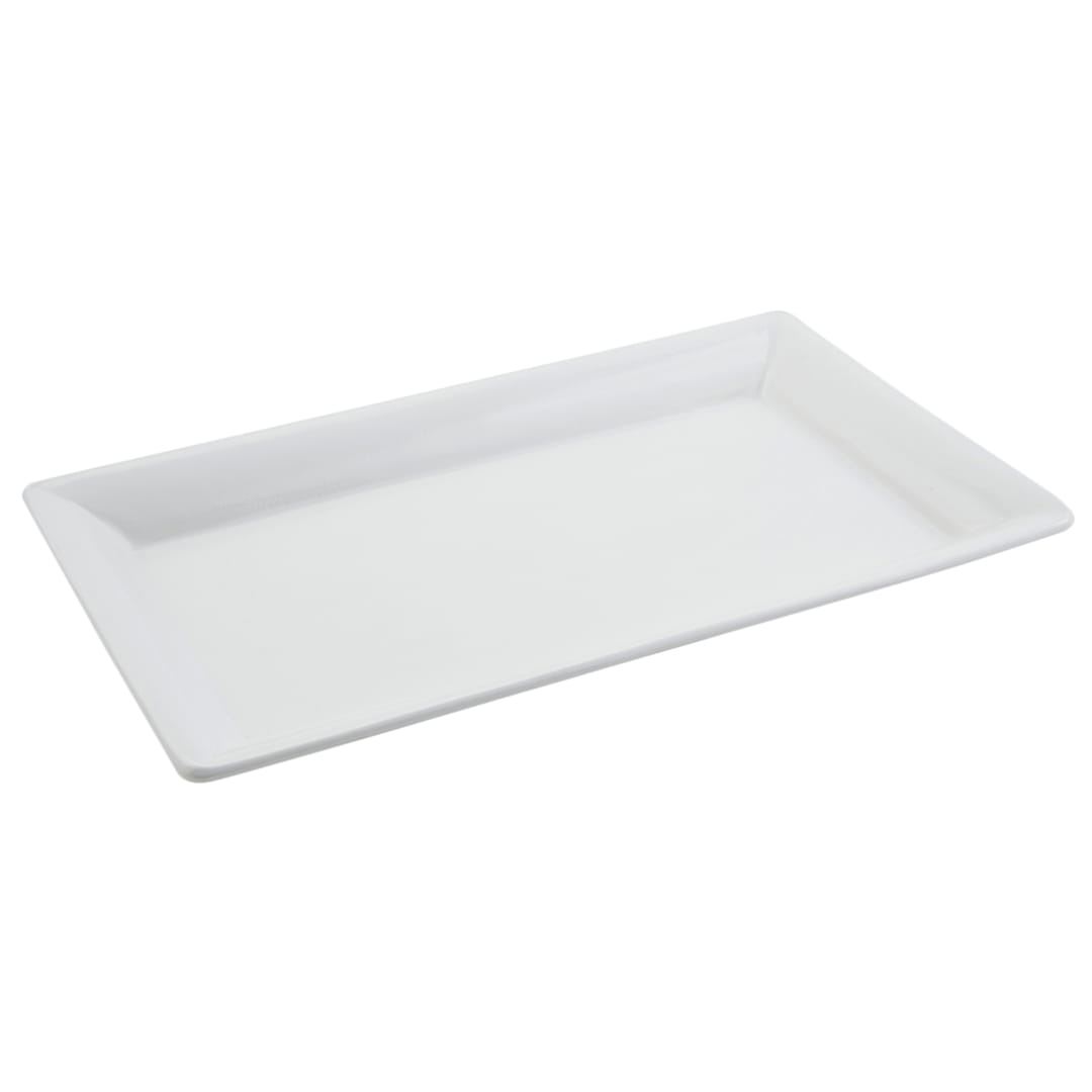 Bon Chef 5058 WHITE Sandstone 11-7/8 x 21-13/16" Display Pan