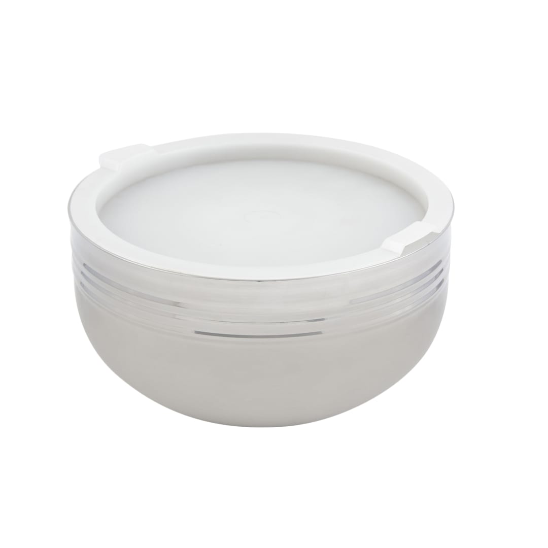 Bon Chef 9316 Stainless Steel 7 Qt. Cold Wave Bowl w/ Stackable Cover