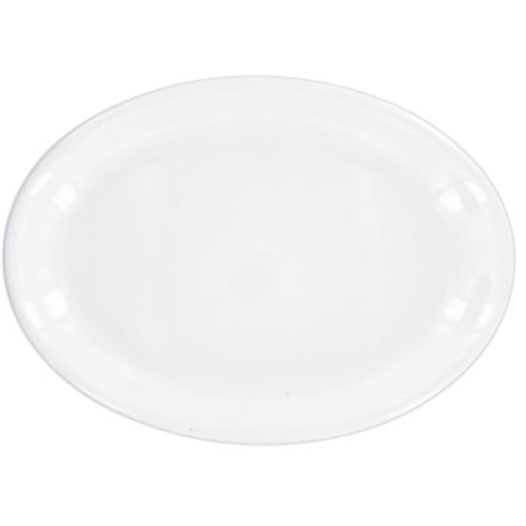1880 Hospitality F9000000391 Cream White NR 15.5" Coupe Platter - 4/CS