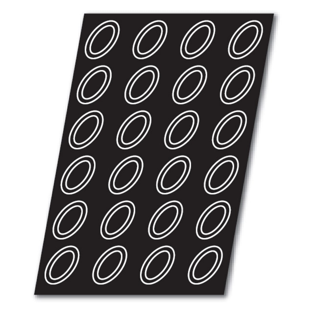 Demarle® FP 01054 Flexipan 2.5 Oz. Savarin Oval Pan with 24 Molds