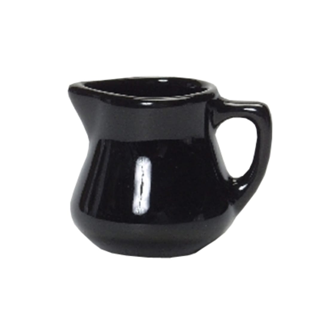 Tuxton BBR-035 3.5 Oz. Black Creamer