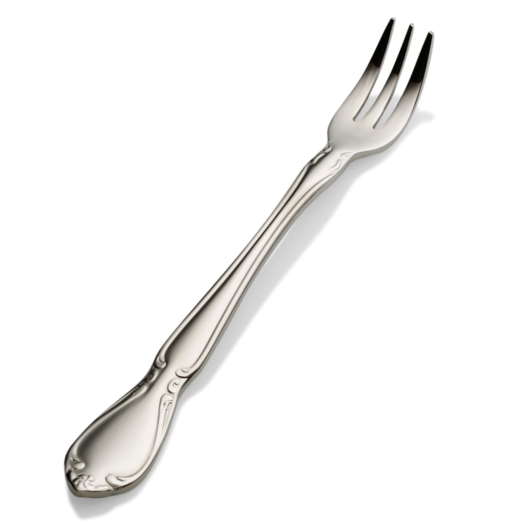 Bon Chef S1808 Queen Anne Stainless Oyster / Cocktail Fork - Dozen