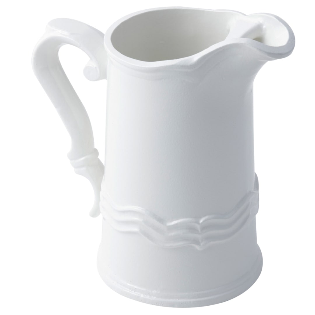 Bon Chef 4035 WHITE Sandstone 2 Qt. Queen Anne Water Pitcher