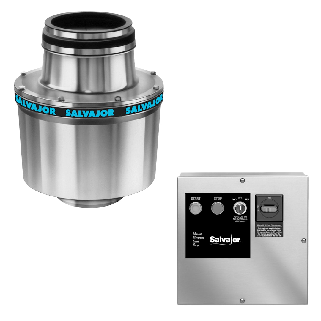 Salvajor 100-SA-6-MRSS-LD Disposer with Sink Assembly / Manual Reverse