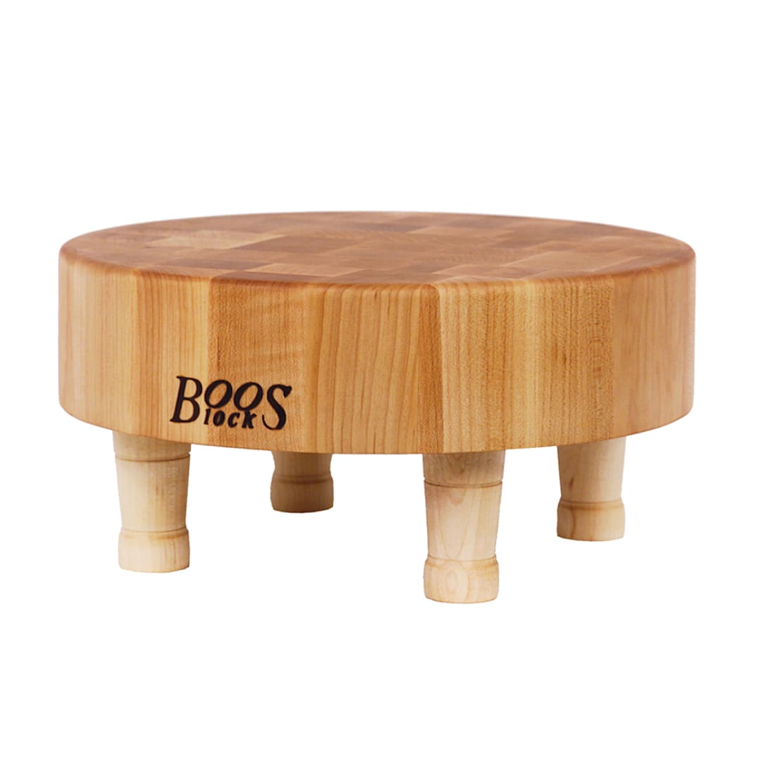 John Boos MCR1 12" Round Maple Mini Block With 4 Feet