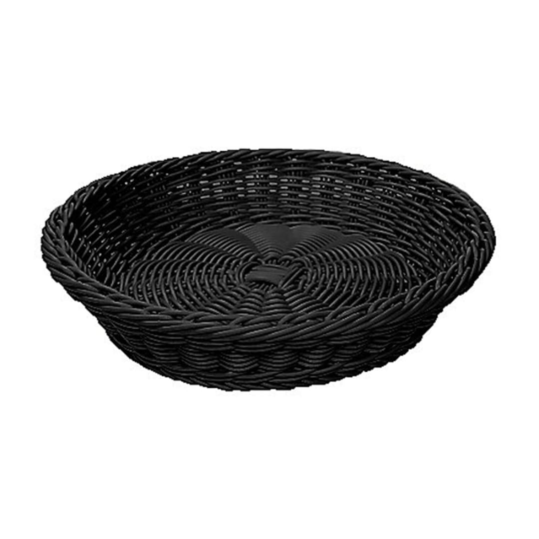 G.E.T. WB-1502-BK Designer Polyweave Black 11.5" Round Basket