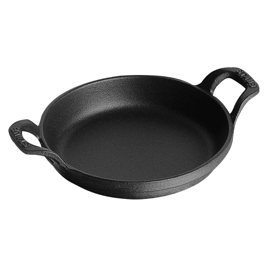 Staub USA 1301123 Black Matte Cast Iron 8 oz Mini Round Dish