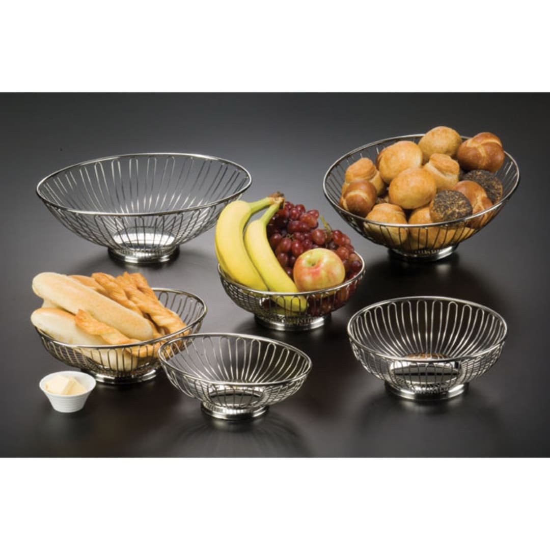 American Metalcraft OBS69 Oval S/S Wire 9" Basket