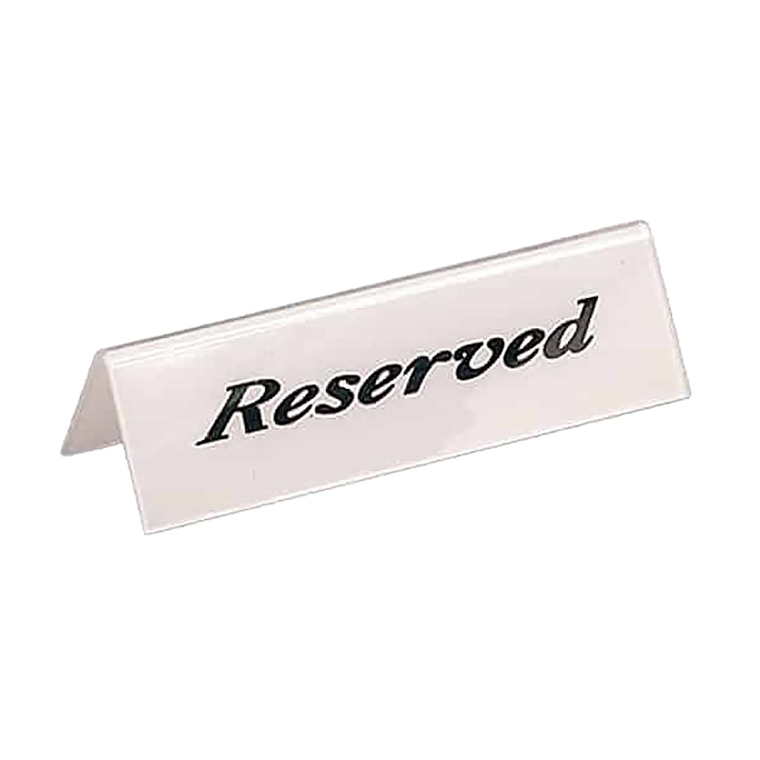 American Metalcraft 2601H Heavyweight Tabletop Reserved Sign