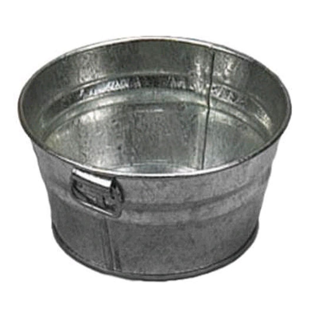 American Metalcraft MTUB63 Round Natural Finish Galvanized 6" Tub