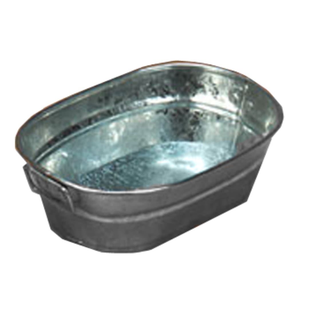 American Metalcraft MTUB69 Round Natural Finish Galvanized 9" Tub