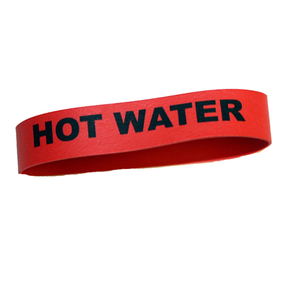 Service Ideas FBHOTWATER Hot Water Flavorband Label - 6 / Cs