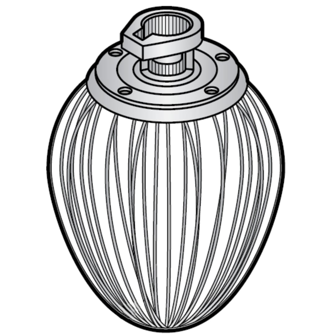 Alfa 60W D Wire Whip, 60 Quart, Aluminum Base