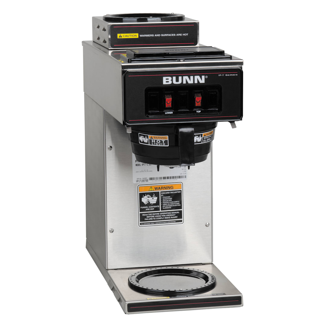 BUNN® 13300.0002 Low-Profile Pourover Coffee Brewer with 2 Warmers