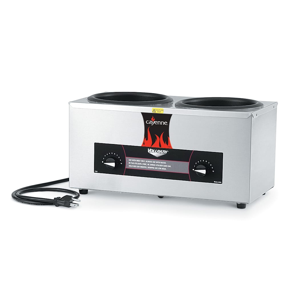 Vollrath 72045 Cayenne Model CM-24 Twin Well 4 Quart Rethermalizer