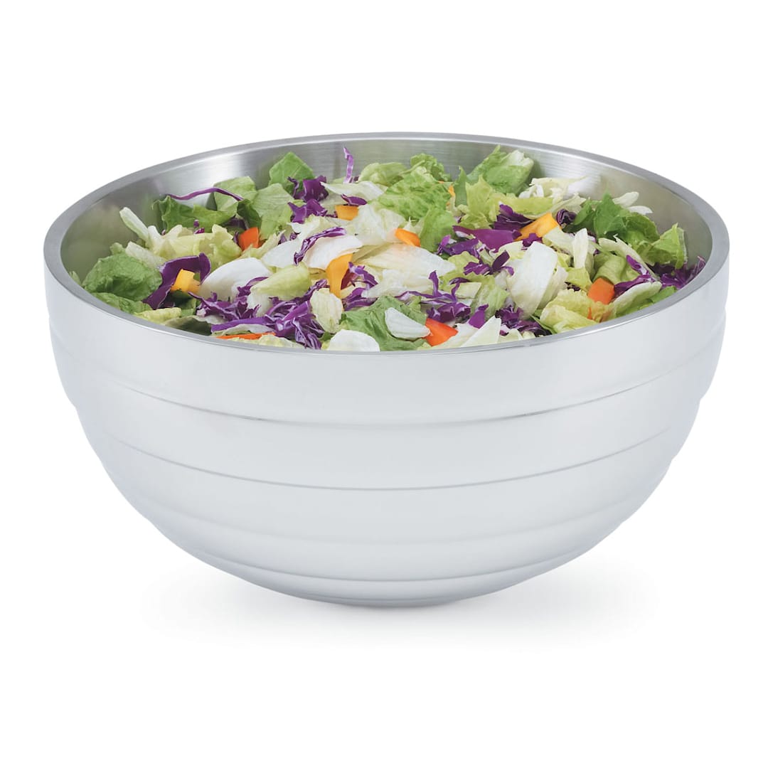 Vollrath 46569 S/S 10.1 Quart Beehive Style Double Wall Serving Bowl