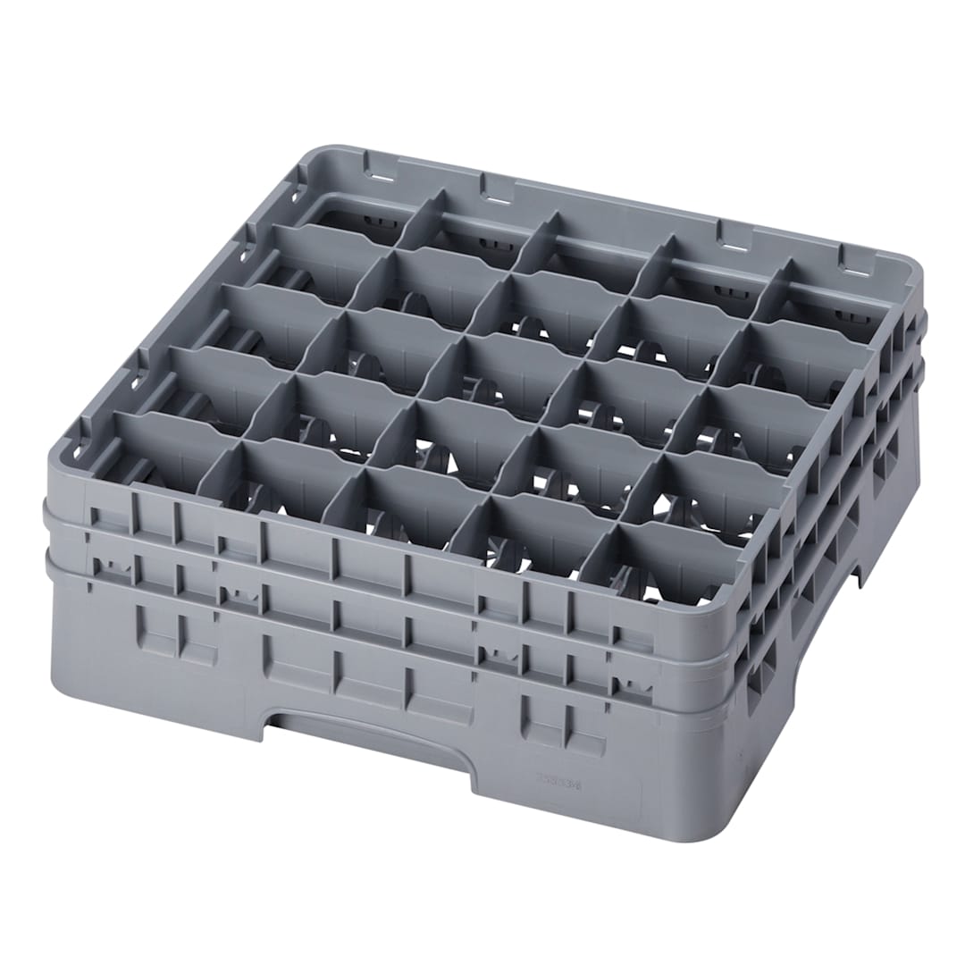 Cambro 25S434151 Camrack Soft Gray 25 Compartment Glass Rack