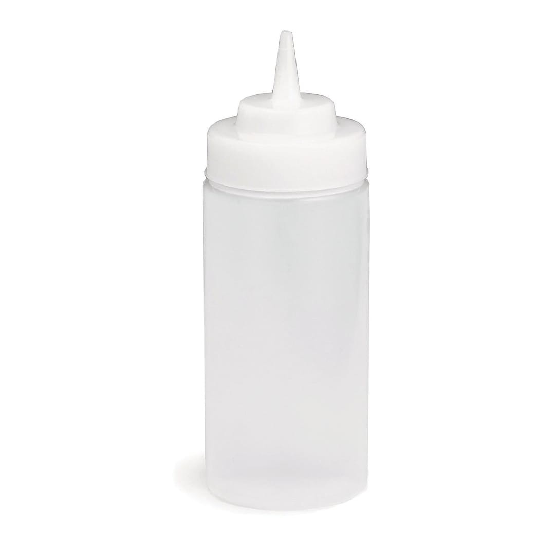 TableCraft 10853C WideMouth 8 Oz. Clear Squeeze Bottle - Dozen