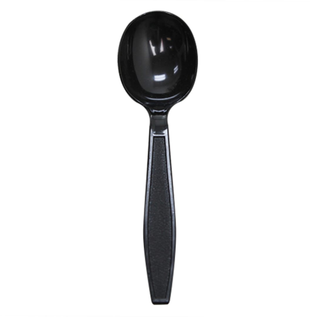 Darling Foodservice Black Heavy Weight Soup Spoon - 1000 / CS