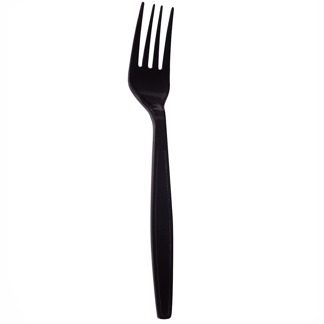 Darling Foodservice Black Heavy-Weight Polystyrene Fork - 1000 / CS