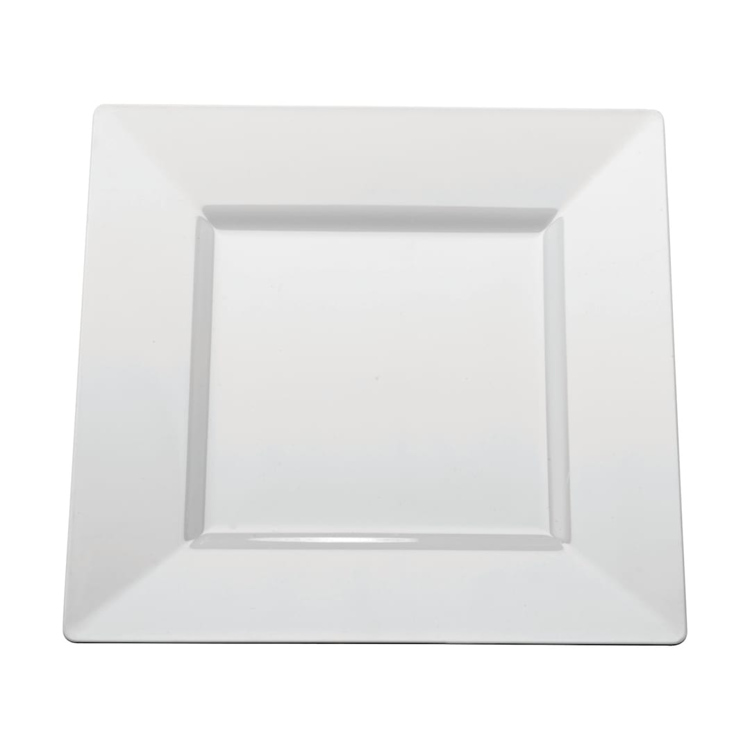 Fineline Setting 1609-WH Squares Plastic 9-1/2" Plate